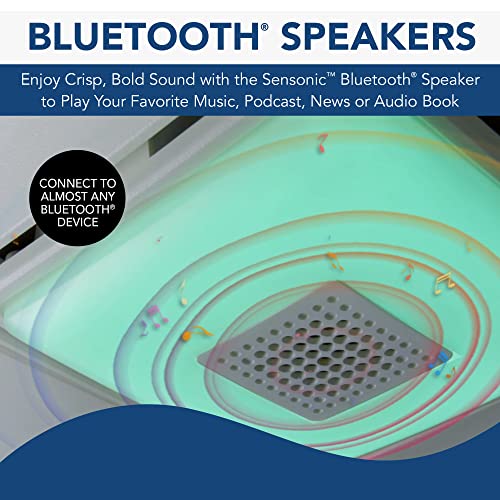 Image of Broan-NuTone FG800RGBS Genuine Replacement Cover (Bath Fan Not Included) with ChromaComfort LED Light and Sensonic Bluetooth Speaker, Fits Select Bathroom Fan Models