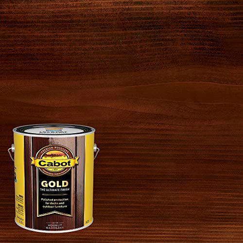 Cabot 140.0003473.007 Gold Finish, Translucent, Moonlit Mahogany, Satin - 1 Gallon