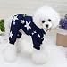 SELMAI Schneeanzug für kleine Hunde, mit Fleece gefüttert, Sternengürtel, Kapuze, Overall, vierbeinige Hose, Wintermäntel, Welpen, Hunde, Chihuahua, Kleidung, Outfits, Blau, Größe L
