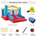 Valwix Indoor Outdoor Inflatable Bounce House with Blower for 3-10 yr Kids, Bouncy Castle w/Double Slide, Large Bounce Area w/Basketball Hoop, 300 LBS Capacity