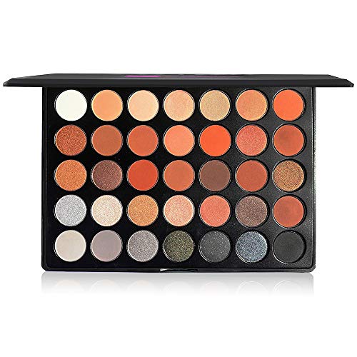 The Beauty Box Artist Eyeshadow Palette , 35 Color Blendable Pigmented Nude Warm Eyeshadow , Matte and Shimmer Makeup for Every Skin Tone , Cosmetics , Showstopper Collection