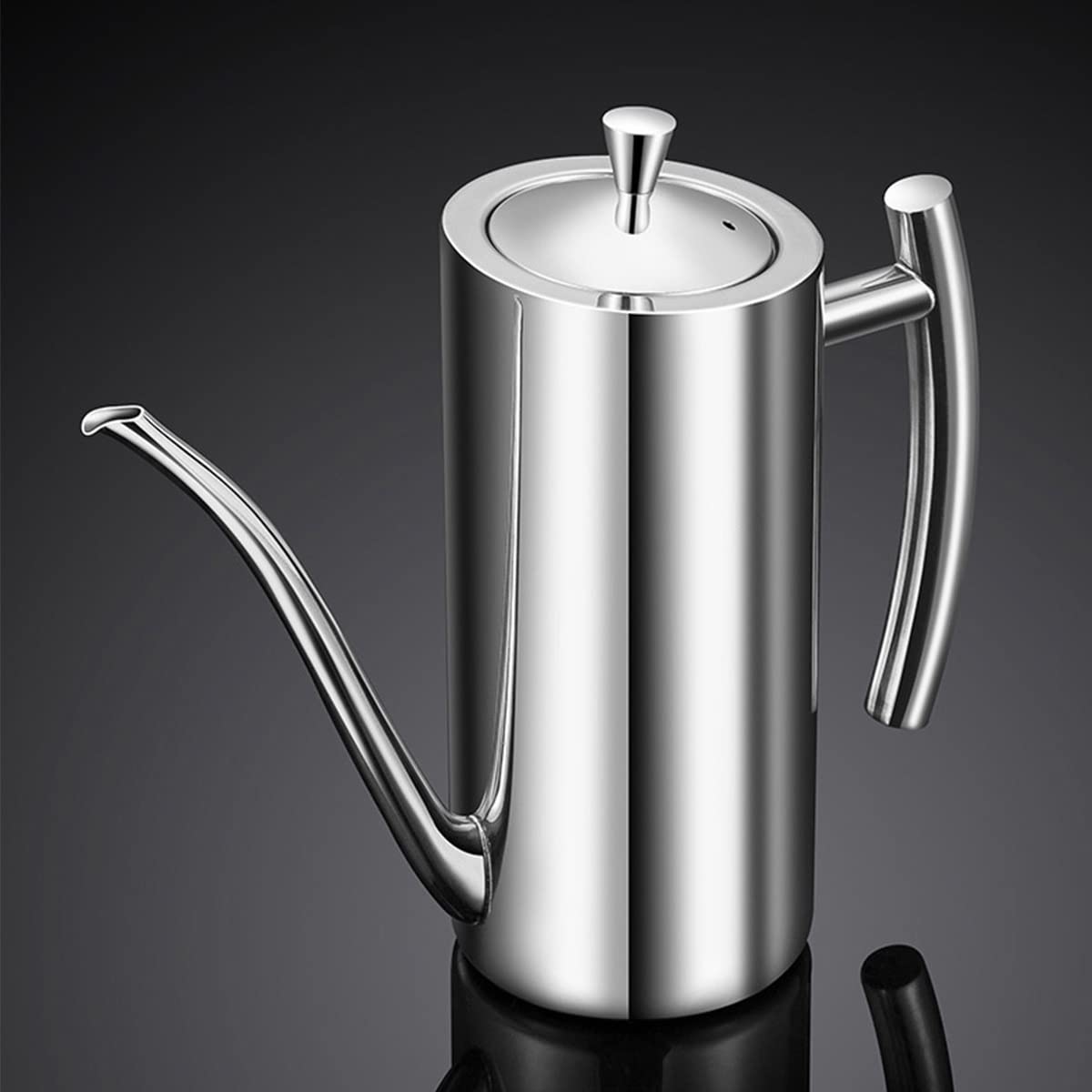 Dispenser per olio d'oliva in acciaio inox 304, antigoccia, per olio, aceto, salsa di soia, perfetto per cucinare e preparare cibi
