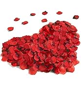 DASIAUTOEM Rosenblätter Valentinstag Deko, 3000 Stück Rosenblüten, Künstliche Rosenblätter Rote R...