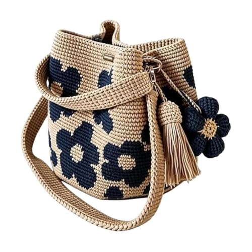 Sac crochet motif fleur cabas epaule femme fourretout plage voyage