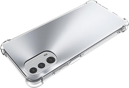 Miniatura 4 de Funda para Motorola Moto E32 4G/E32S Clear TPU Cuatro Esquinas Cubierta Protectora Transparente Suave Funda