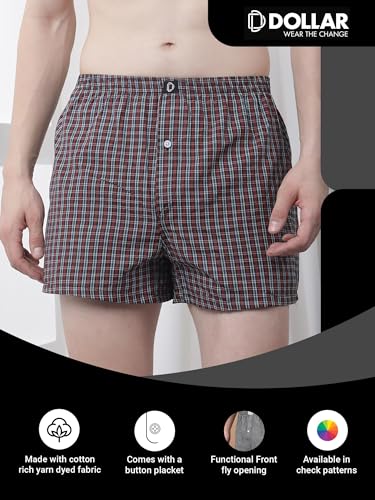 Image of Dollar Mens Cotton Rich Boxer (Pack of 3)