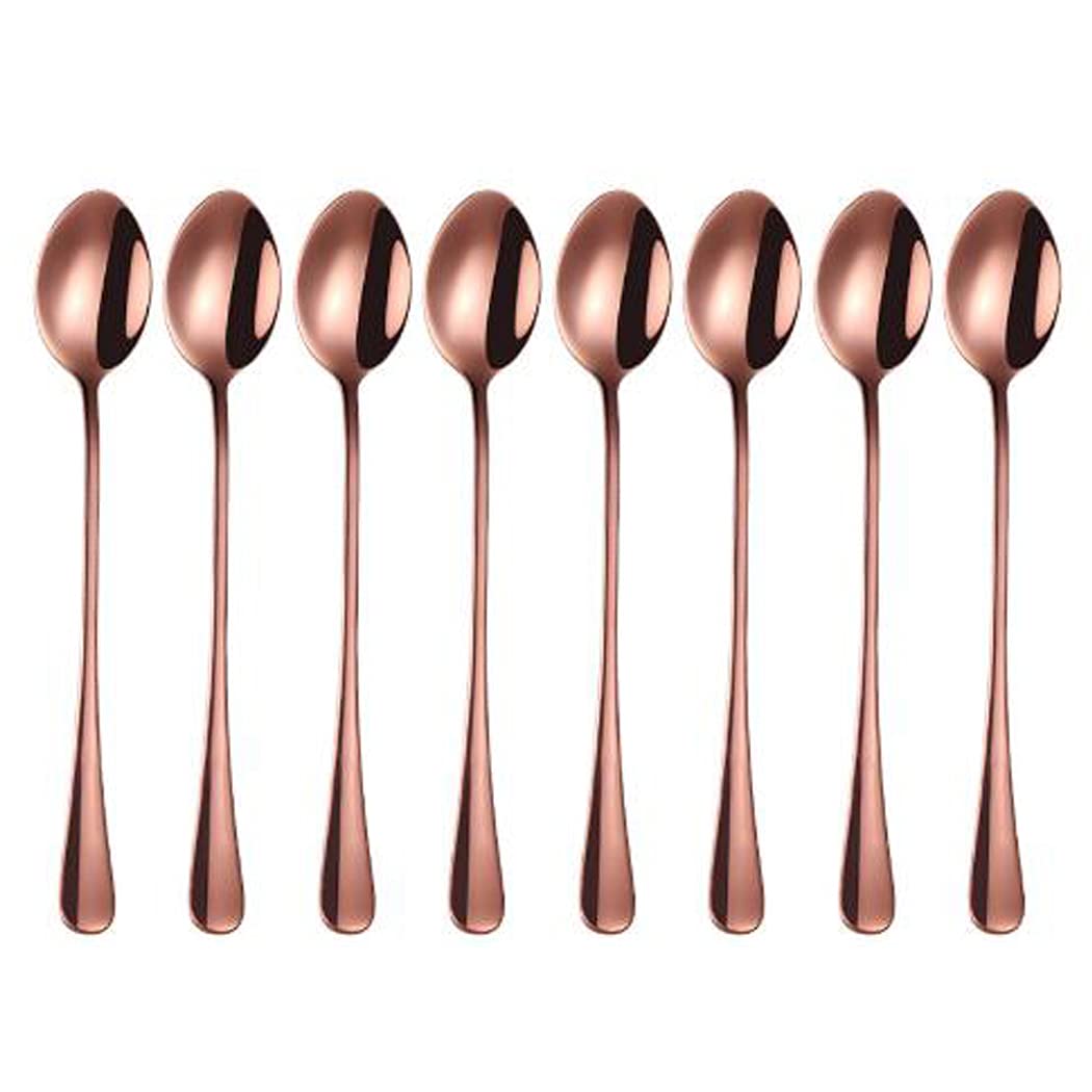 Hoshen 7.6 Inch Stainless Steel Ice Spoon, Mixing Spoon, Long-Handled Dessert Coffee Spoon, Ice Cream Spoon - Image 2
