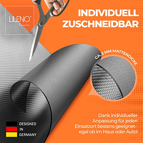 LILENO HOME Universal Anti Rutsch Schmutzmatte [100x120cm] Zuschneidbar und Wasserdicht - Antirutschmatte Auto - Kofferraummatte - Antirutschmatte Schubladen - Kofferraum Schutzmatte