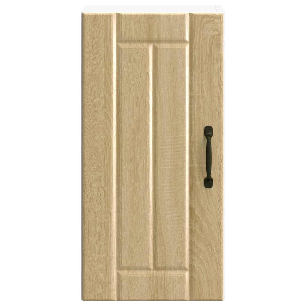 Küchen-Hängeschrank Lucca in Sonoma-Eiche, Wandschrank mit Glastüren, Küchenschrank zur Wandmontage aus Holzwerkstoff, 30 x 31 x 60 cm, kompakter Schrank für Küchenorganisation