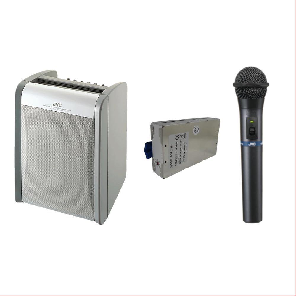 JVC PE-W50B ワイヤレスアンプ マイク3本　WM-P970 #290 Amazon | JVCビクター PE-W50B-WM-P970-WT-U85 ポータブル ワイヤレス