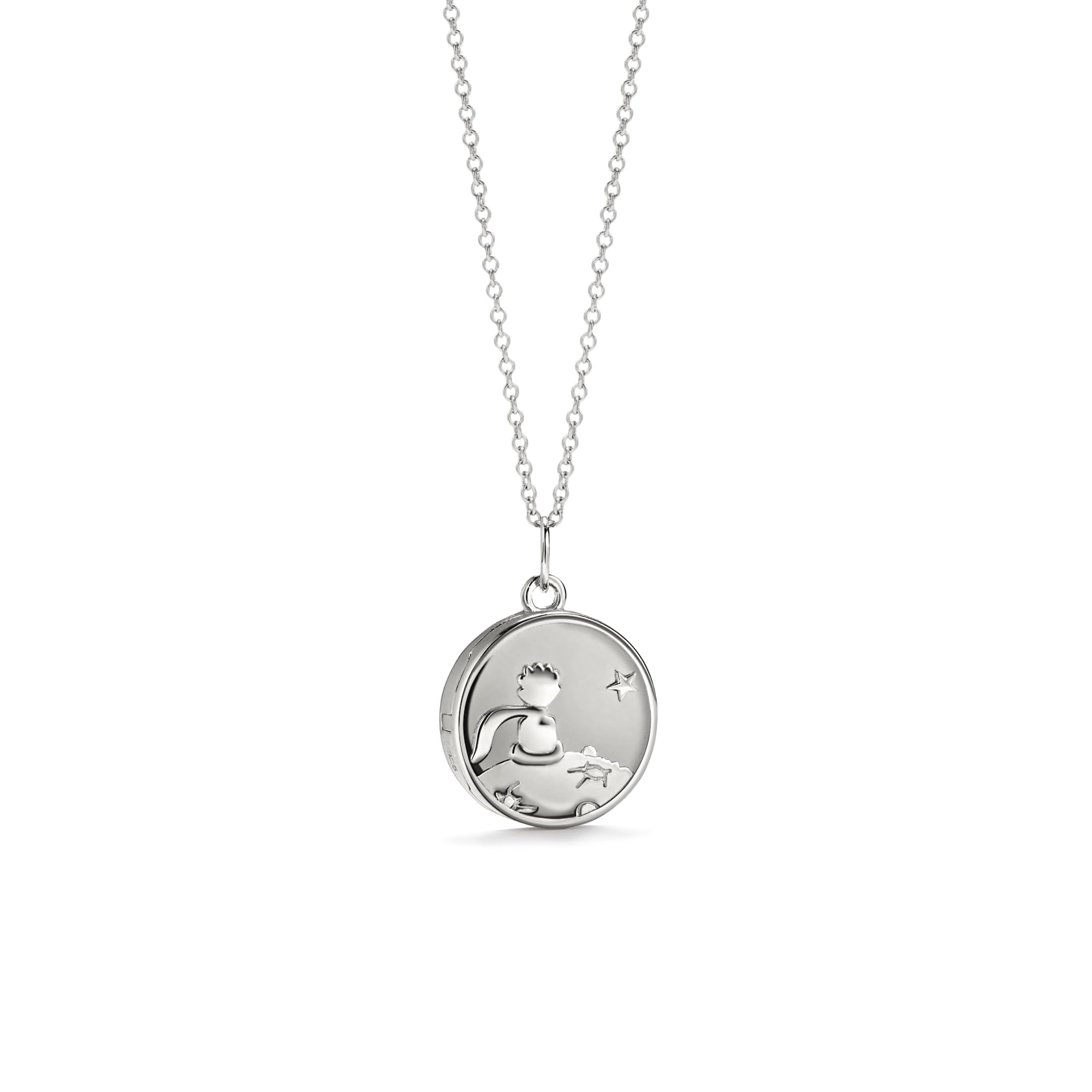 PERIMADE Collana con medaglione personalizzabile con immagine da donna, medaglione con piccolo principe personalizzato che contiene foto, incisione personalizzata testo commemorativo collana regalo di
