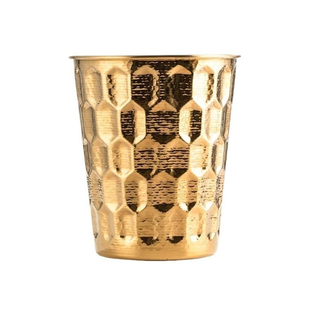Cubo de Hielo Cubo de Hielo Acero Inoxidable Martillado, Cubo Vino for Fiesta en casa, champán, Decorativo Cubo de Hielo frío para Barra(Gold)