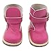 Aeromdale Botas de muñeca, zapatos de poliuretano, para muñecas americanas de 18 pulgadas, accesorios de muñeca de 46 cm, color rojo rosa, 1 par