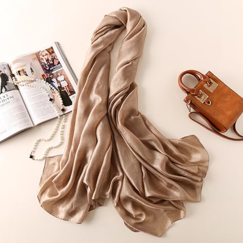 Alexis Leroy 70.9 * 37.4 Inch Satin-Feel Shawl Solid Color Lightweight Wrap for Women, Evening Cover & Travel Easy Care2