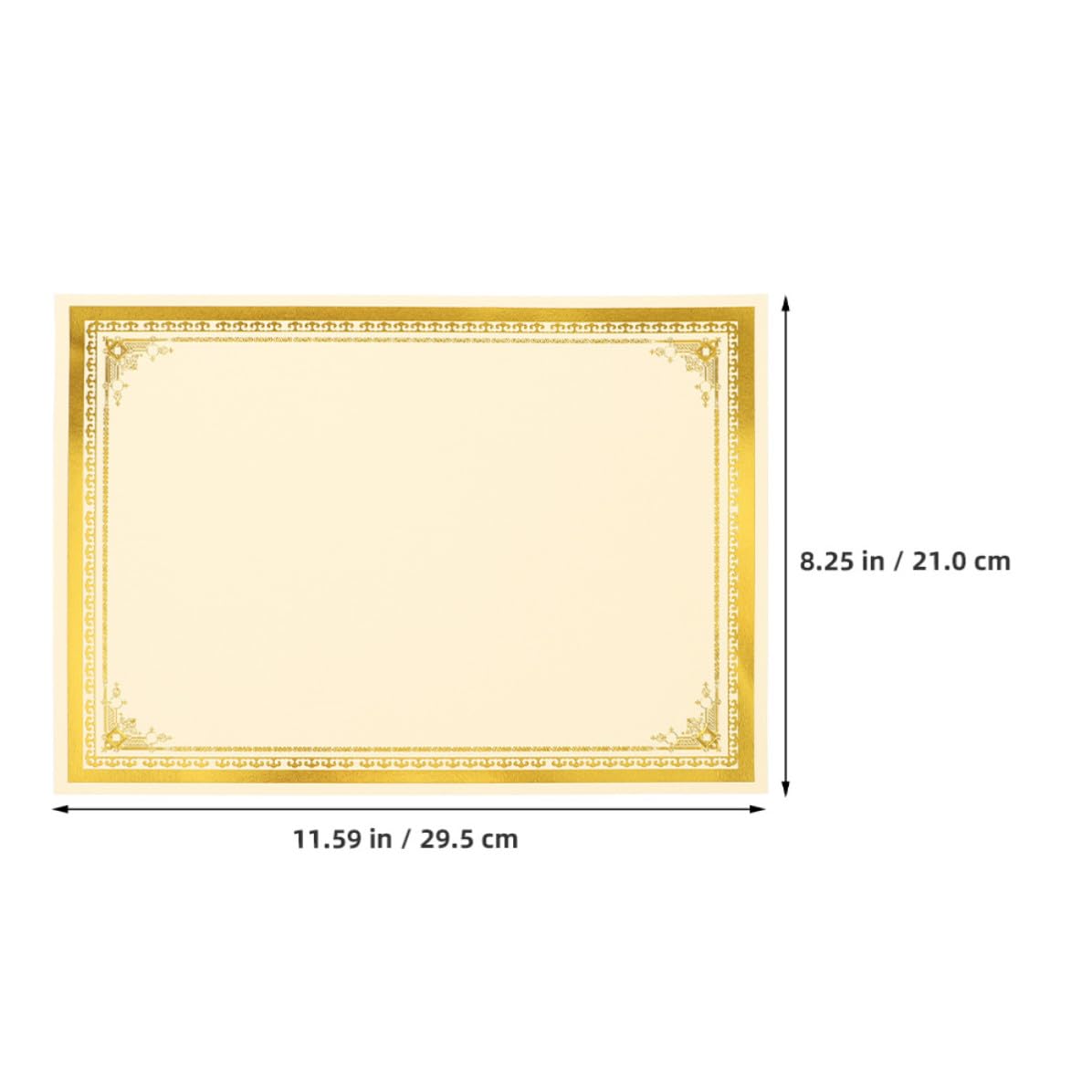 DOITOOL Urkundenpapier mit Prägung A4 Format 35 Blatt Blanko Zertifikatspapier für Urkunden und Ehrenurkunden zum Bedrucken und Beschriften