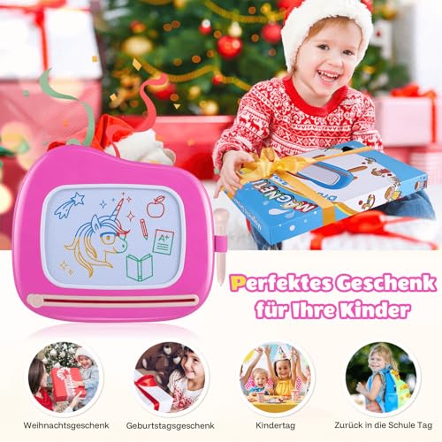 Smasiagon Kinderspielzeug ab 1 Jahr, Magnetische Maltafel Zaubertafel Bunt Zeichentafel Magnettafel mit 4 Beine für Kinder Geschenk für 1 2… – Ansicht 5