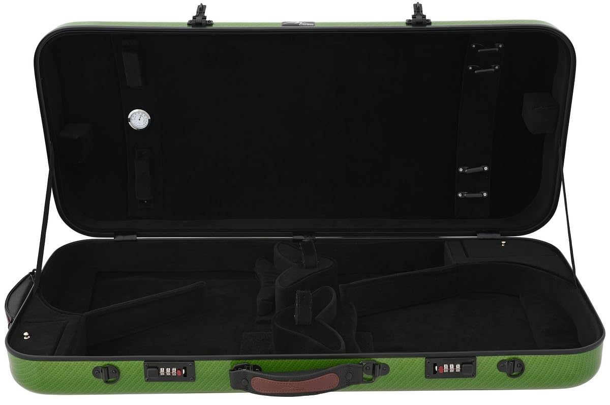 Double Étui pour Violon 4/4, Alto 36-43 Hybrid Fiberglass Special Vert M-case