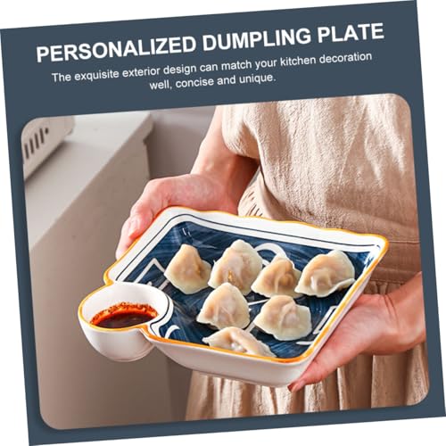 Juego de 4 platos cuadrados de cerámica para sushi miniatura 4