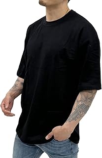 [WILLS FITNESS] Tシャツ メンズ 半袖 オーバーサイズ ビッグシルエット 五分丈 メンズ 無地 クルーネック インナー ウィルズ フィットネス COTTON OVERSIZED T-SHIRT 7オンス 筋トレ ジム 9900000010012