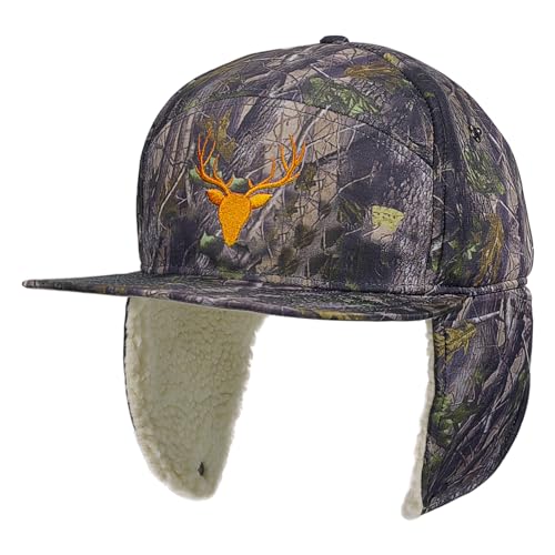 Duck/Deer Hunting Hat for Men Women, Beanie Hunting Gifts Accessories for Hunter Blaze Orange/Camo/Black2