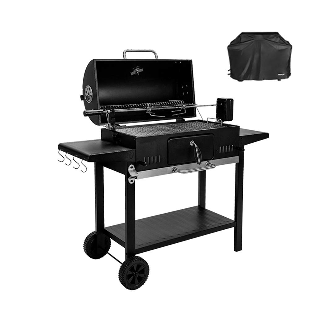 『特別価格』ポータブルチャコールBBQグリル 移動車輪&温度計付き （送料込み） Amazon | バーベキューコンロ 大型 チャコールグリル