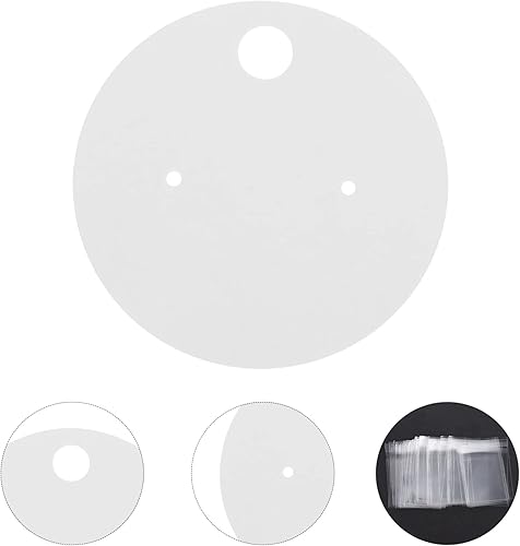 Miniatura 7 de TEHAUX Tarjetas de soporte de papel para pendientes, 100 unidades, tarjetas de pendientes de papel, almacenamiento de joyas de bricolaje