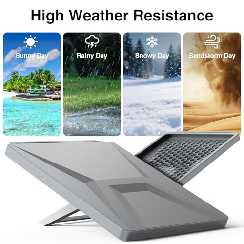 Image of Starlink Mini Protective Cover Case, Starlink Mini Accesories, Waterproof Silicone Satellite Dish Protector Anti-Hail & Shockproof, Portable for Roof RV Boat Outdoor (Gray)