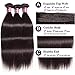 UNice Hair Brazilian Straight Hair 3 Bundles Hair Weft 100% Unprocessed Virgin Human Hair Extensions Weave Natural Color (20 22 24inch)