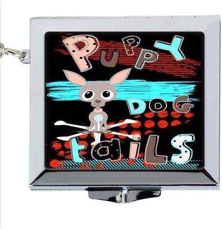 Custom Cute Dog Square Keychains Mirror Promotion