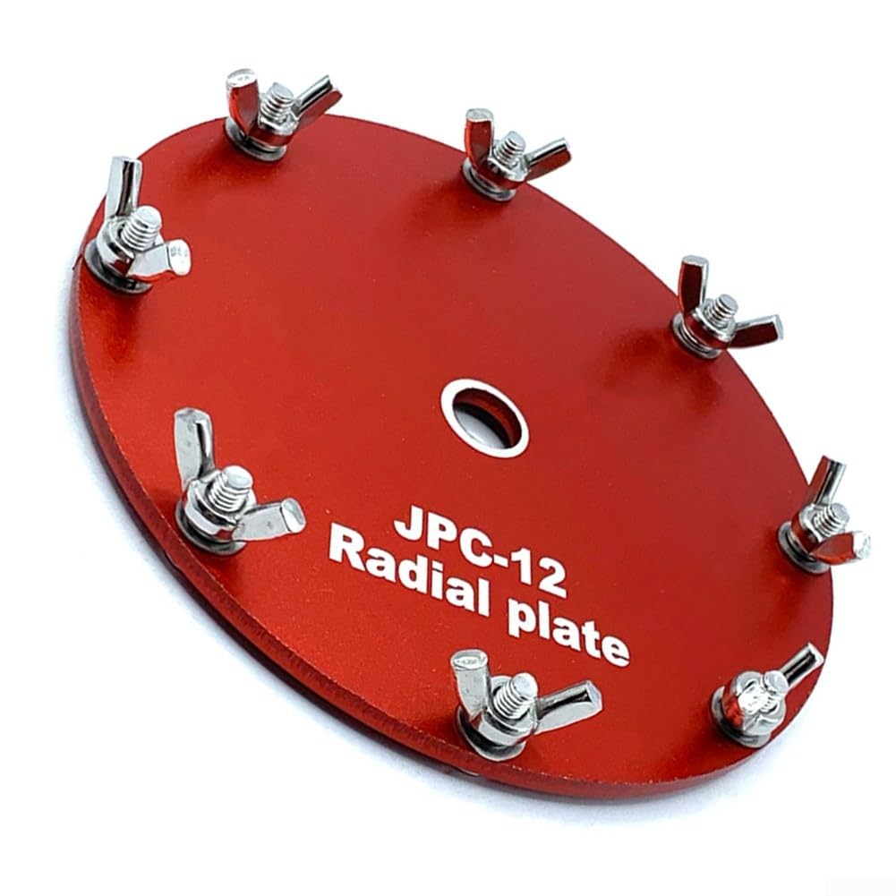 Produktbild von Aluminium-Erdungsplatte Für PAC-12 Antenne – 11 Cm Ø, Leicht & Stabil, Inkl. 10 Gabelklemmen (Silber)