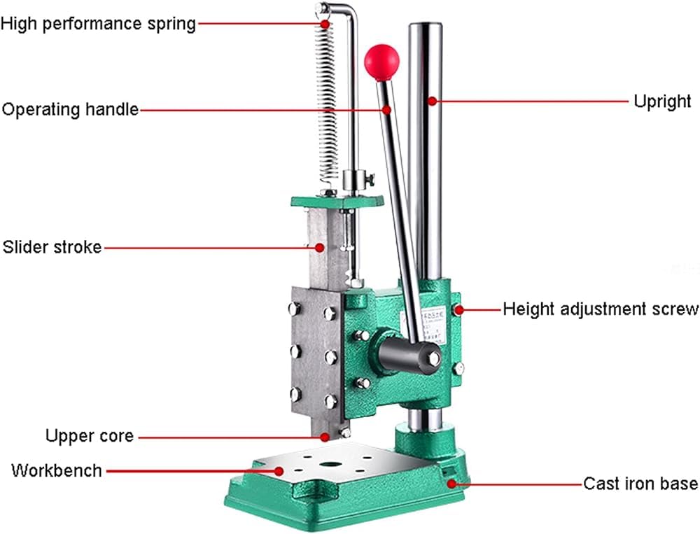 Esta máquina Manual de sobremesa para prensar, Dar Forma, Cortar y torcer es Ideal para el procesamiento de Madera, Aluminio y plástico.
