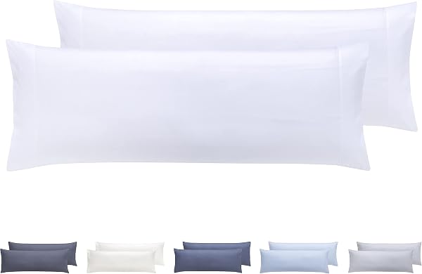 Todocama – Juego de 2 Fundas de Almohada, Microfibra Extra Suave, hipoalergénicas. Juego de 2-90x40 cm Blanco - 1