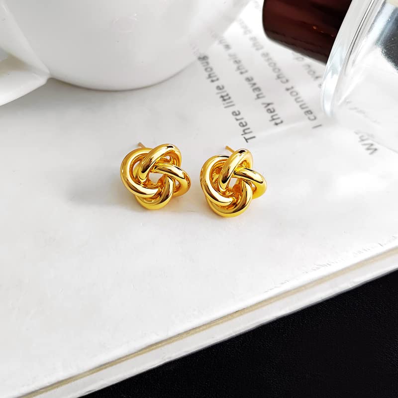 18k Gold Plated Love Knot Earrings Stud Celtic knot earring For Women3