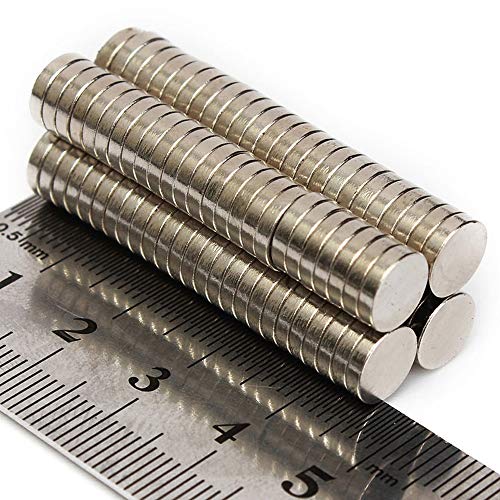 yeacher 100PCS ímãs redondos fortes raros ímãs poderosos de 8 * 2mm N50