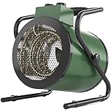 TERMOSTATO AJUSTABLE: El calentador de ventilador tiene controles de termostato integrados fáciles de usar y totalmente ajustables para monitorear la temperatura circundante y garantizar la mejor calefacción y eficiencia energética.