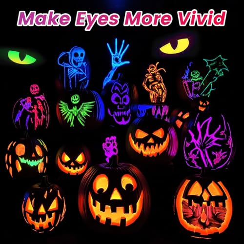 Image of Led Eyes for Mask Skeleton Ghost Black Cat Spider Pumpkin Spooky Tree, EL Panels Light for Cosplay DIY Themed Party Decor (Blue, 30mm)