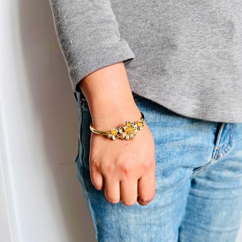 Image of Fashion 18K Gold Plated Flower Arm Band Cuff Bracelet