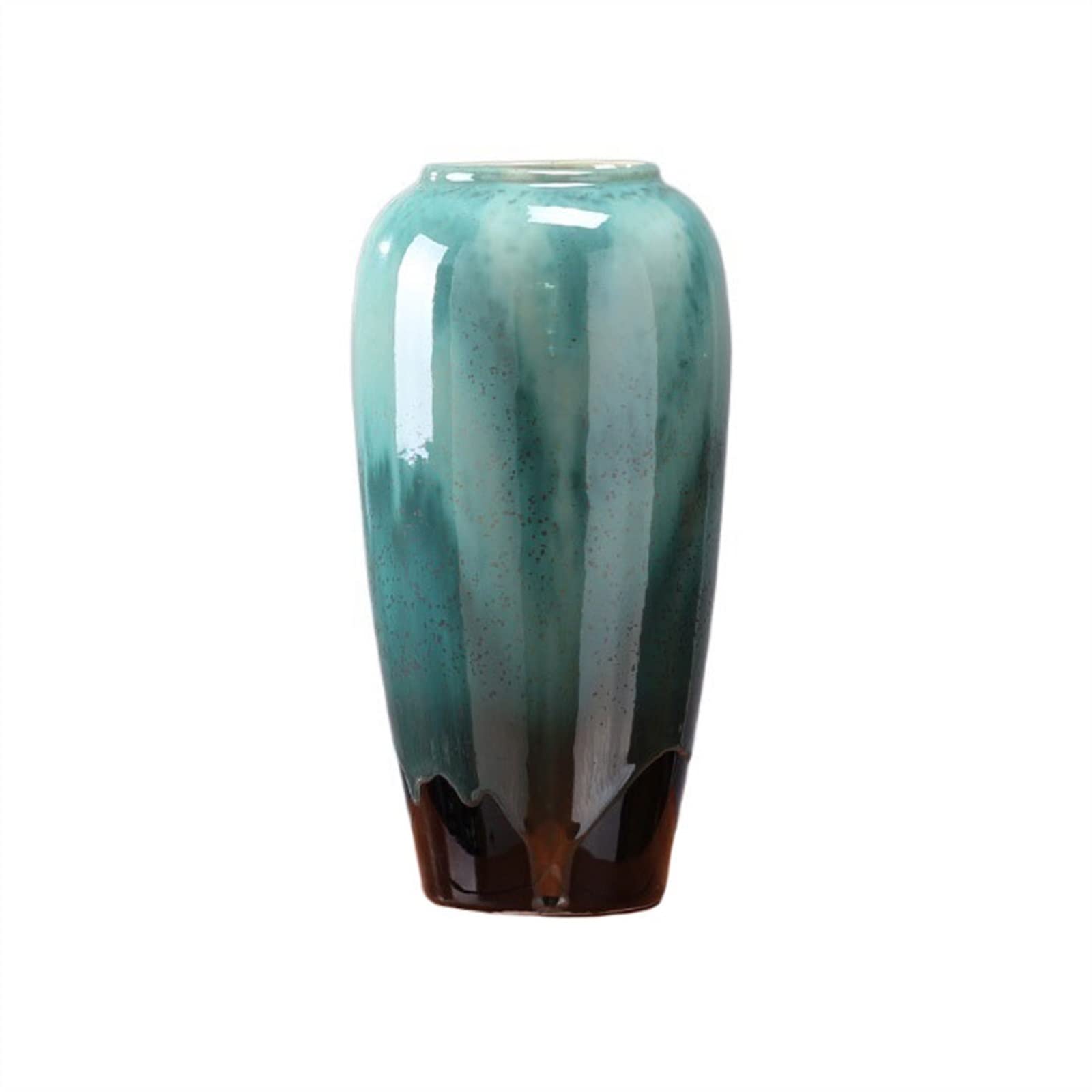 Bzgpmfud B Vase Desktop Simple Modern Ceramic High Temperature Kiln Varying Glazed Porcelain Ornaments Home Decorations Flowers(B)