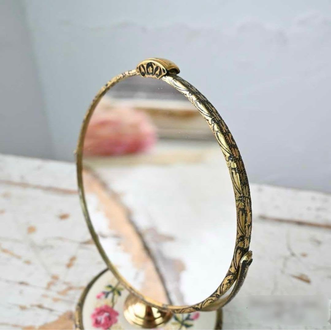 Amazon.co.jp: アンティーク プチポワンミラー プチポワン 鏡 蚤の市