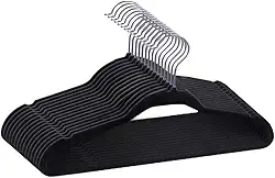 Kit 50 Cabides de Veludo 360° Antideslizante Kit Cabide para Roupas Camiseta Calça