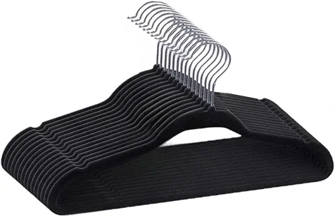 Kit 30 Cabides de Veludo 360° Antideslizante Kit Cabide para Roupas Camiseta Calça