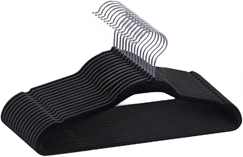 Kit 50 Cabides de Veludo 360° Antideslizante Kit Cabide para Roupas Camiseta Calça