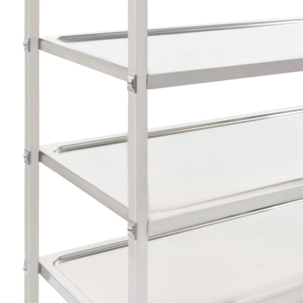Generico Carrello da Cucina a 5 Livelli 107x55x147 cm in Acciaio Inox,Mobili,Carrelli e Isole,Carrelli da cucina-50917