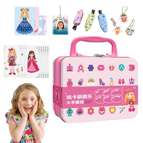 Ruwshuuk Poking Art Toys,Dot It Sticker Art | Puncture Painting Set Princess Dress Up Toys | Juguete de princesa, juego creativo de palillos para puertas, niños a partir de 3 años, mochilas