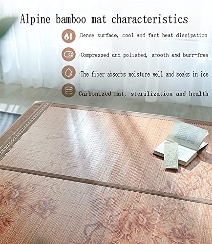 Tapete de bambu para cama de verão Tapete dobrável de ar-condicionado para quarto, pode diminuir a t