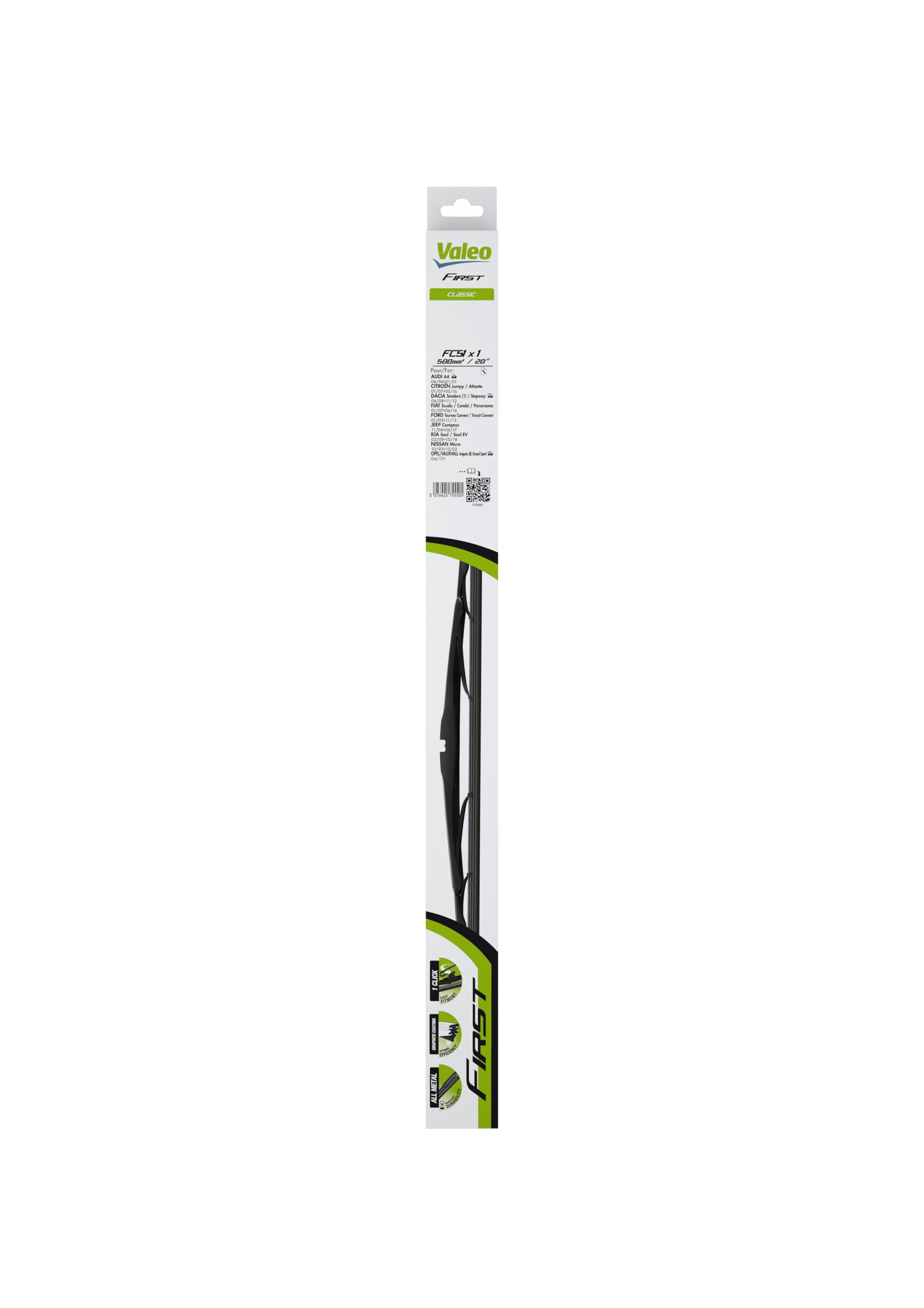 575550 VALEO Wiper Blade for ,ALFA ROMEO,AUDI,AUSTIN,BMW,CHEVROLET,CHRYSLER,CITR