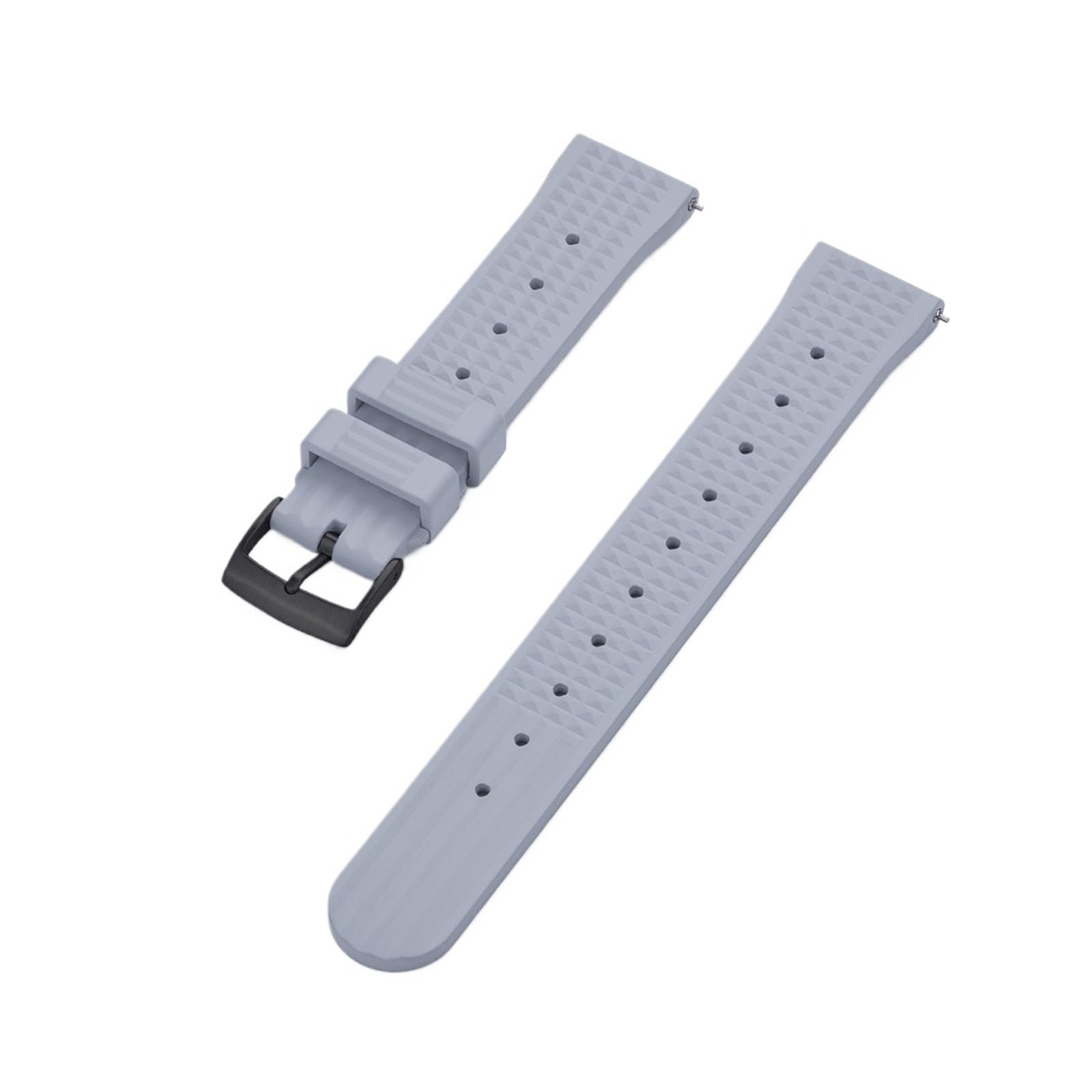 Uhrenarmband， Fluorkautschuk-Armband for Herren(Gray Black,20mm)