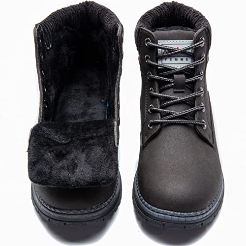 Image of ANJOUFEMME Outdoor Hiking Boots for Women Waterproof - Womens Ankle Boots Lightweight Snow Winter Boots for Trekking Walking