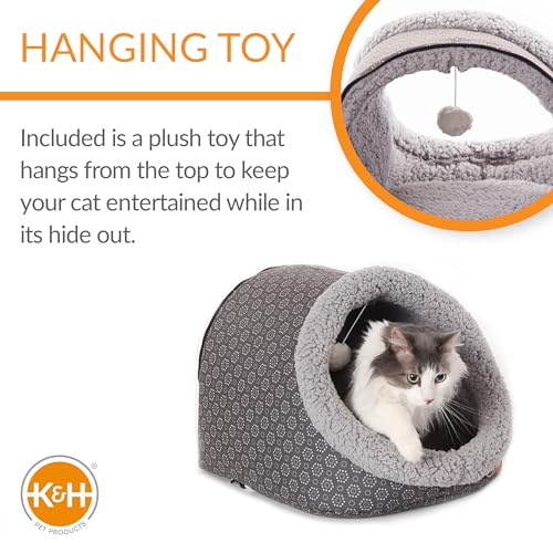 KH-Pet-Products-Thermo-Pet-Cave-Heated-Cat-Bed-GrayGeo-Flower-17-X-15-X-13-Inches