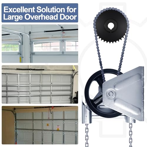 LAJIAOZ Garage Door Chain Hoist - 4:1 Reduced Drive Heavy Duty Hoist for Roll Up Doors and Jackshaft Garage Door Openers by LAJIAOZ - Image 6